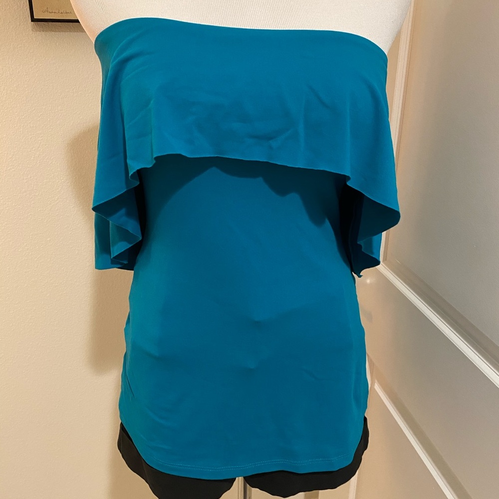 Susana Monaco strapless top ruffle detail M